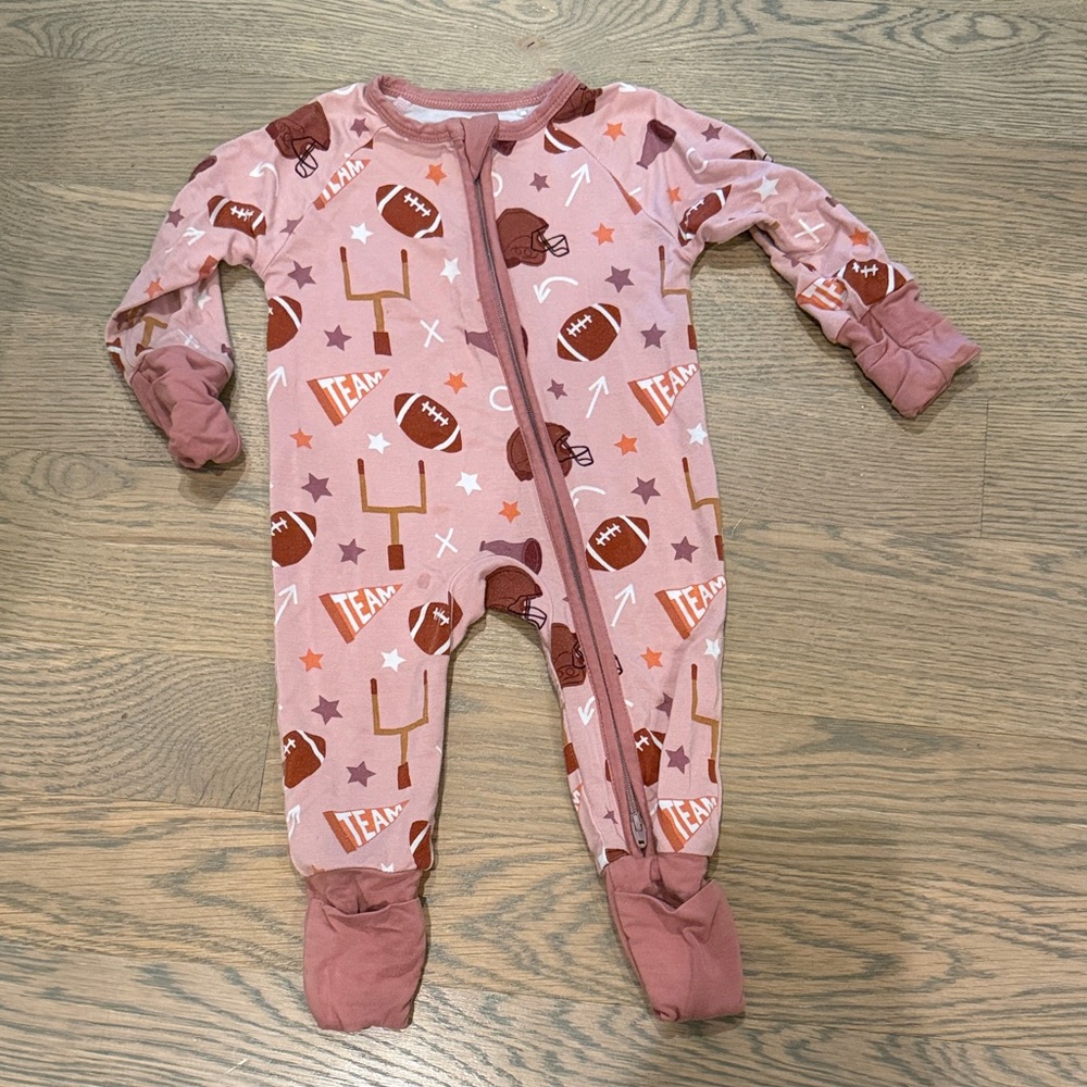 Emerson and Friends Game Day Rose Football bamboo convertible sleeper